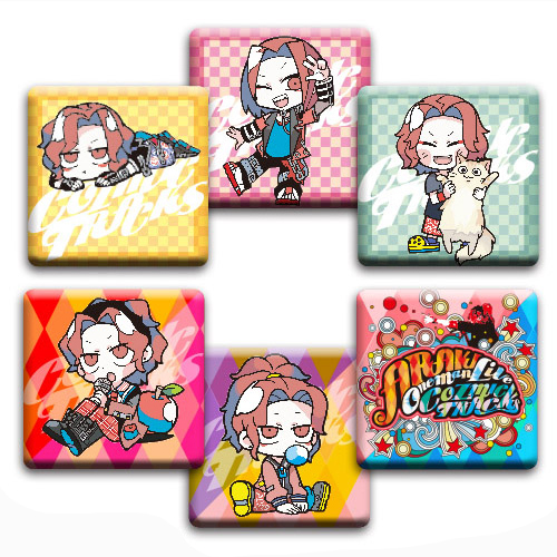 スクエア缶バッジくじ